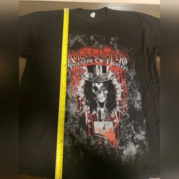Alice Cooper's Theatre Of Death ALSTYLE shirt Double-sided Tour 2010 Skull FLESH - Picture 6 of 8